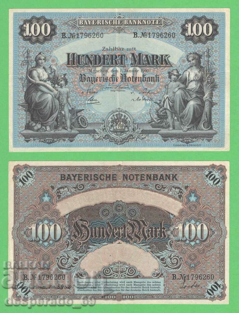 (¯`'•.¸ГЕРМАНИЯ (Бавария) 100 марки 01.01.1900¸.•'´¯)
