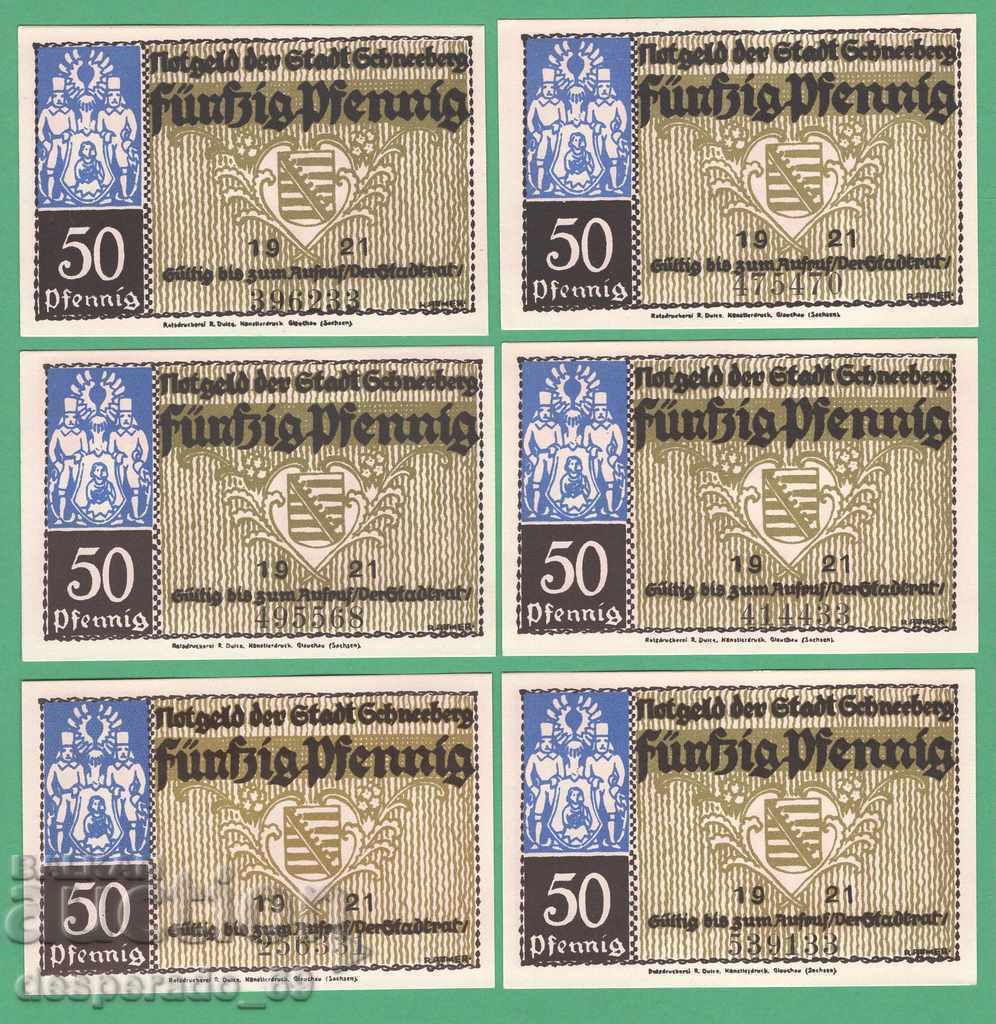 (¯`'•.¸NOTGELD (πόλη Schneebe) 1921 UNC -6 τεμ. τραπεζογραμμάτια¸.•'´¯) με τιμή 16.20 BGN | € 8.28 (¯`'•.¸NOTGELD (πόλη Schneebe) 1921 UNC -6 τεμ. τραπεζογραμμάτια¸.•'´¯) με τιμή 16.20 BGN | € 8.28