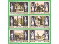 (¯`'•.¸NOTGELD (city Schneebe) 1921 UNC -6 pcs. banknotes¸.•'´¯)