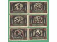 (¯` '• .¸NOTGELD (gr. Sonneberg) 1922 UNC -6 banknotes. •' ´¯)