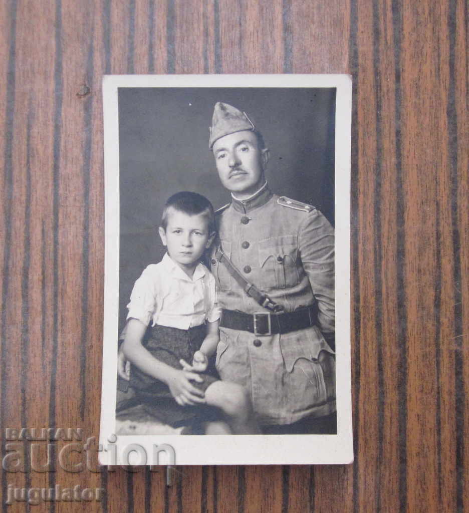 WWII military photo Bulgarian Royal Officer in combat uniform with price 15.00 BGN | € 7.67