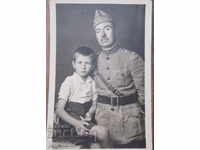 Fotografie militară din al doilea război mondial Ofițer regal bulgar în uniformă de luptă