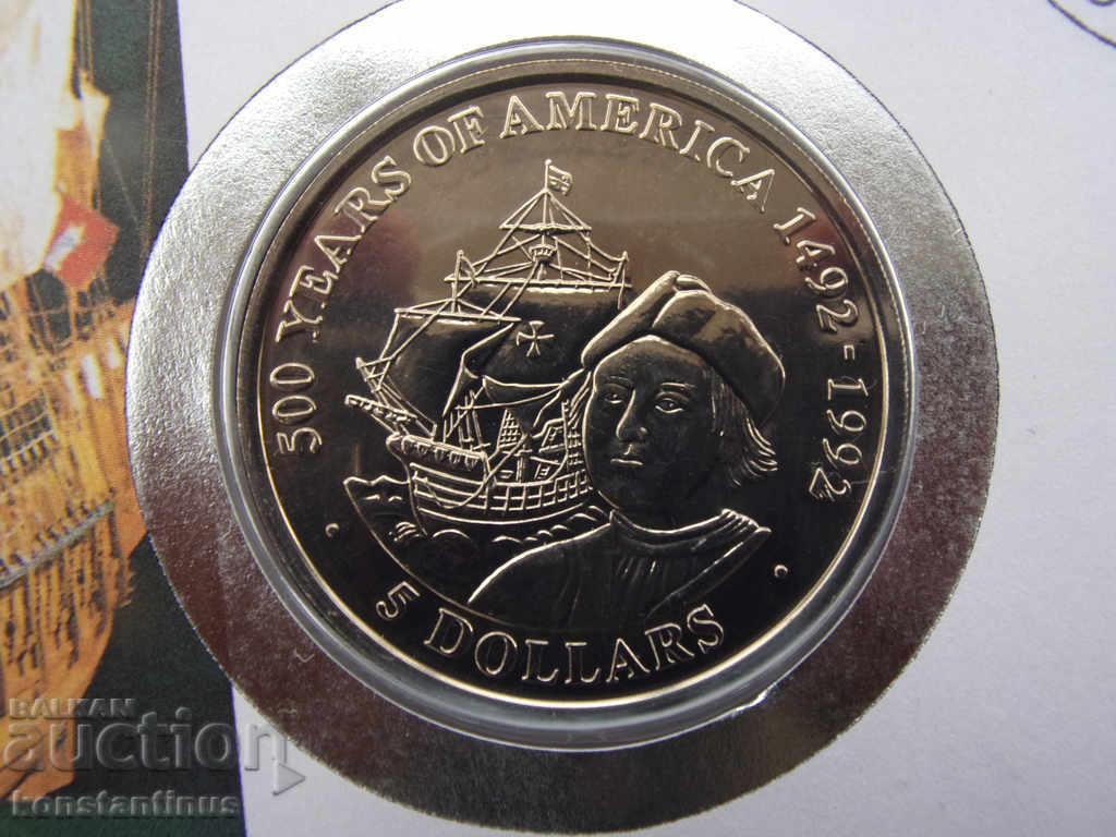 Numisbrief: Insula Cook 5 $ 1991 UNC cu preț € 23.01 | 45.00 BGN Numisbrief: Insula Cook 5 $ 1991 UNC cu preț € 23.01 | 45.00 BGN