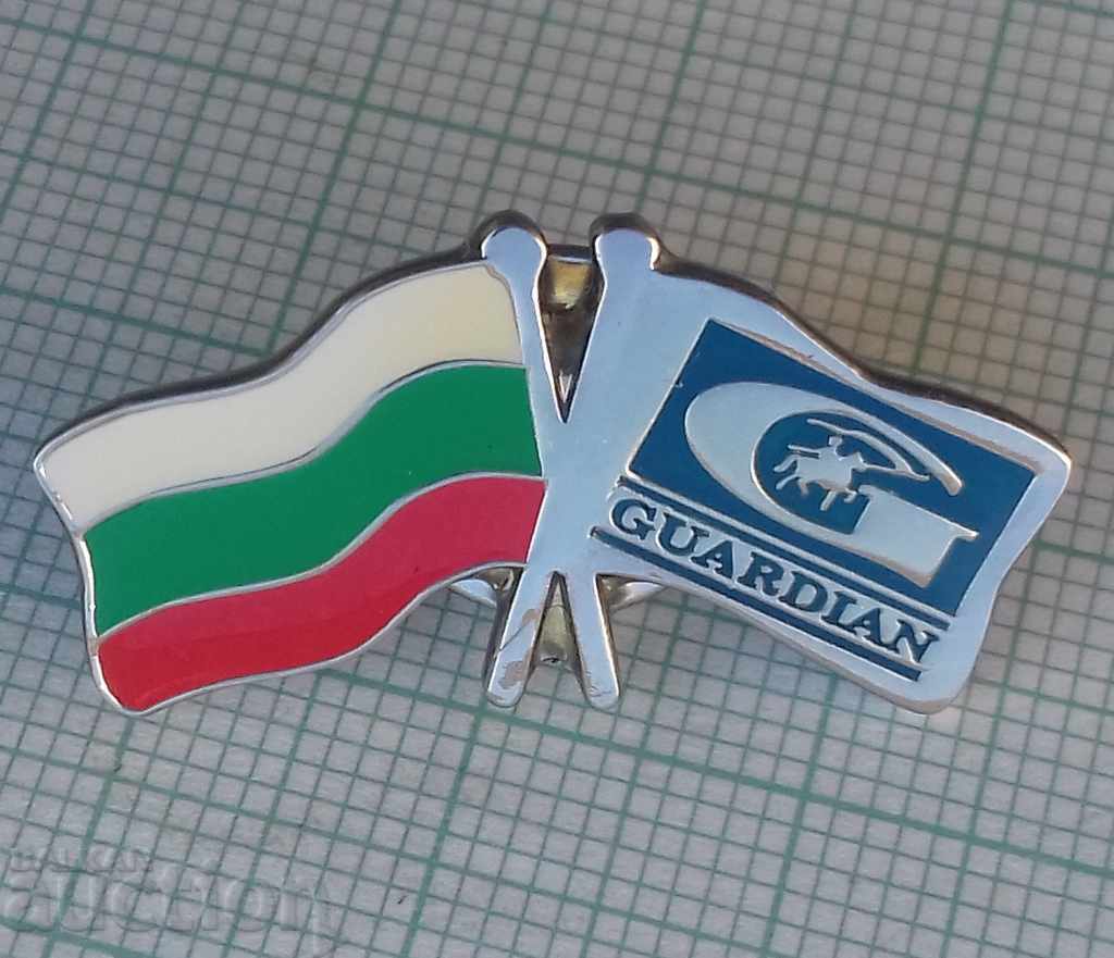 9520 Значка - флаг България Guardian - клипс