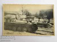 Fotografie militară veche a unui tanc german din al doilea război mondial