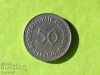 50 pfennigs 1950 '' G '' Germany