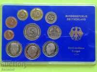 Сет разменни монети Германия 1980 "F"  Proof   Rare !!!
