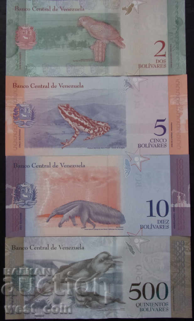 Венесуела  Лот  2016-2018  9 броя  UNC с цена € 6.65 | 13.01 лв.