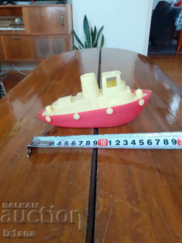 Auction Old toy ship, small boat Auction Old toy ship, small boat
