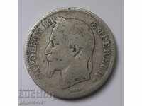2 франка сребро Франция 1866 Наполеон III - сребърна монета