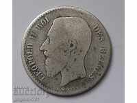 1 франк сребро Белгия 1869 - сребърна монета