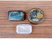 lot of old medical metal tin pill boxes