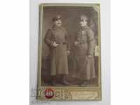 Old military photo cardboard soldiers Courage Kingdom Bulgaria
