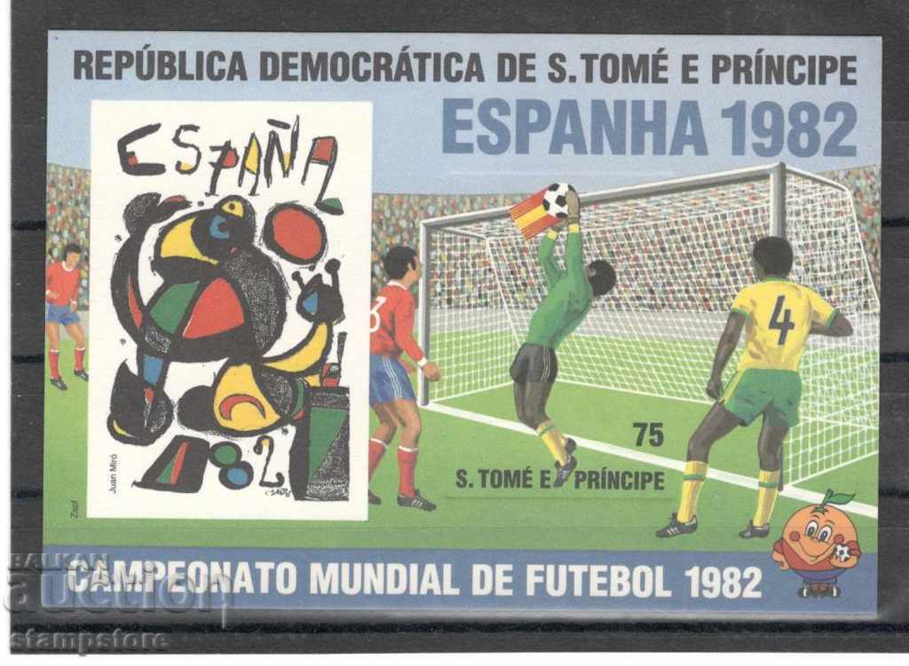 The world. football in Spain 982 - Bl Sao Tome and Principe