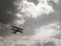 2 old photos of flying planes in the sky Kingdom of Bulgaria