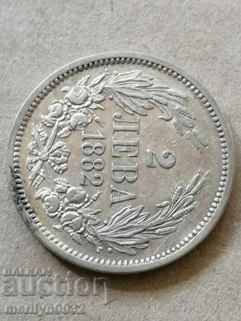 Coin BGN 2 1882 Principality of Bulgaria silver - 5