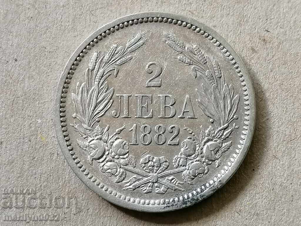 Νόμισμα BGN 2 1882 Πριγκιπάτο της Βουλγαρίας ασήμι