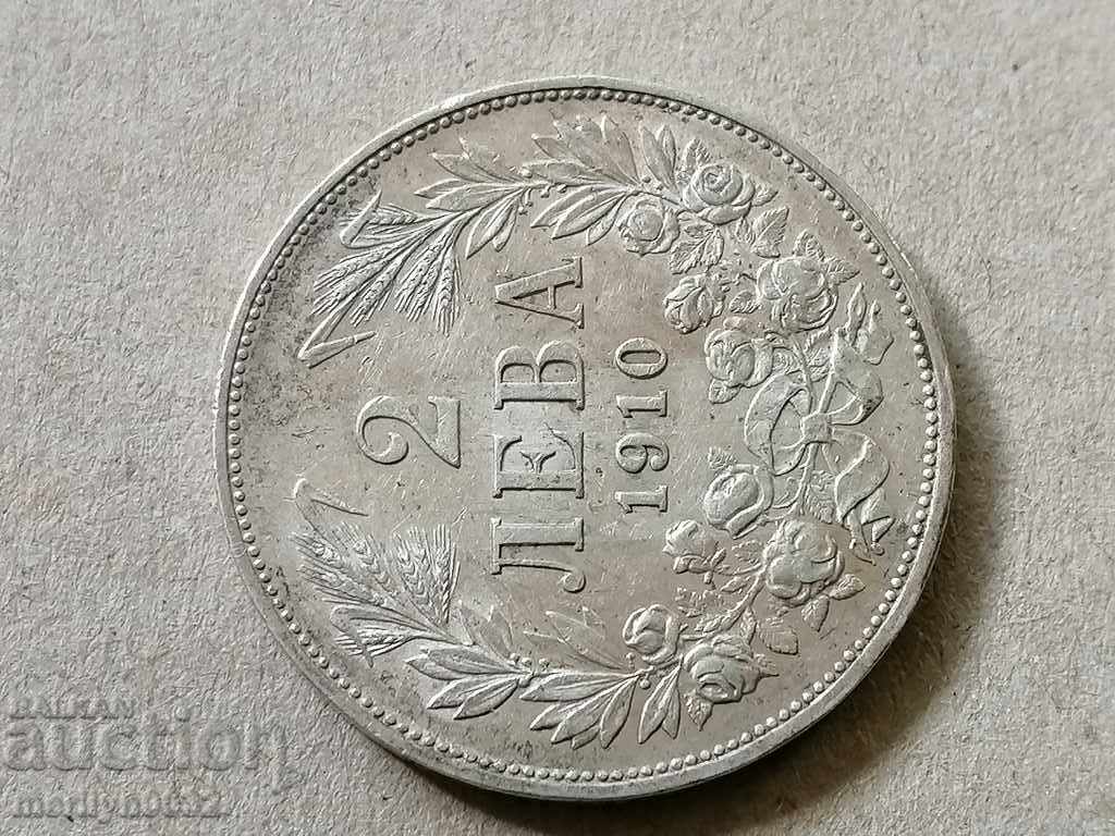 Coin BGN 2 1910 Kingdom of Bulgaria silver with price 229.00 BGN | € 117.09 Coin BGN 2 1910 Kingdom of Bulgaria silver with price 229.00 BGN | € 117.09