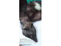 Natural silver fox fur collar