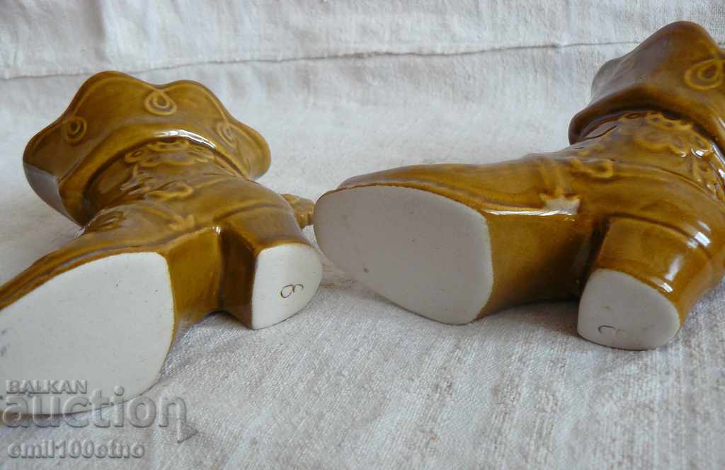 Φιγούρες - βάζα Ένα ζευγάρι μπότες - μπότες από πορσελάνη - 6