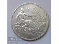 10 coroane Cehoslovacia argint 1932 - monedă de argint