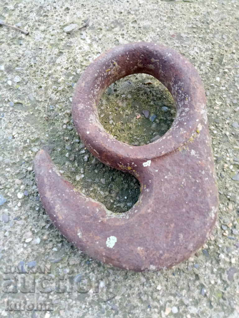 Auction Old massive iron hook Auction Old massive iron hook