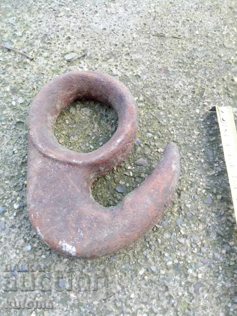 Old massive iron hook