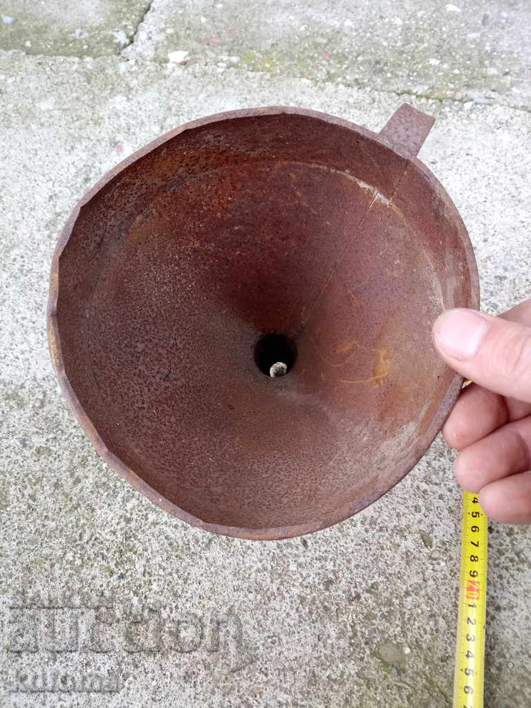 Auction  An old iron funnel