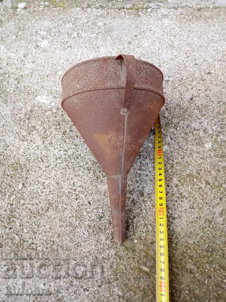 An old iron funnel