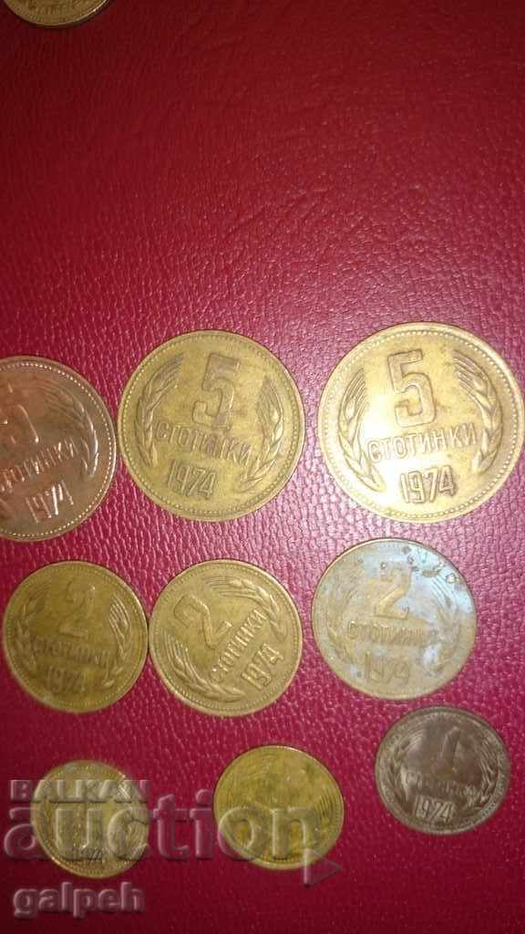 Auction BULGARIA - COINS 1974 - 18 pieces (3 FULL Lots) - BGN 6.00. Auction BULGARIA - COINS 1974 - 18 pieces (3 FULL Lots) - BGN 6.00.