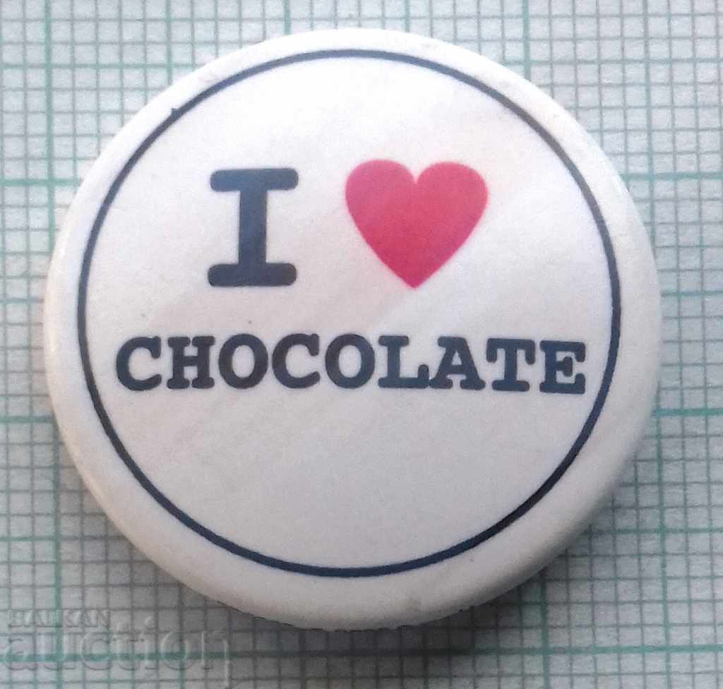 9611 Значка - Обичам шоколад