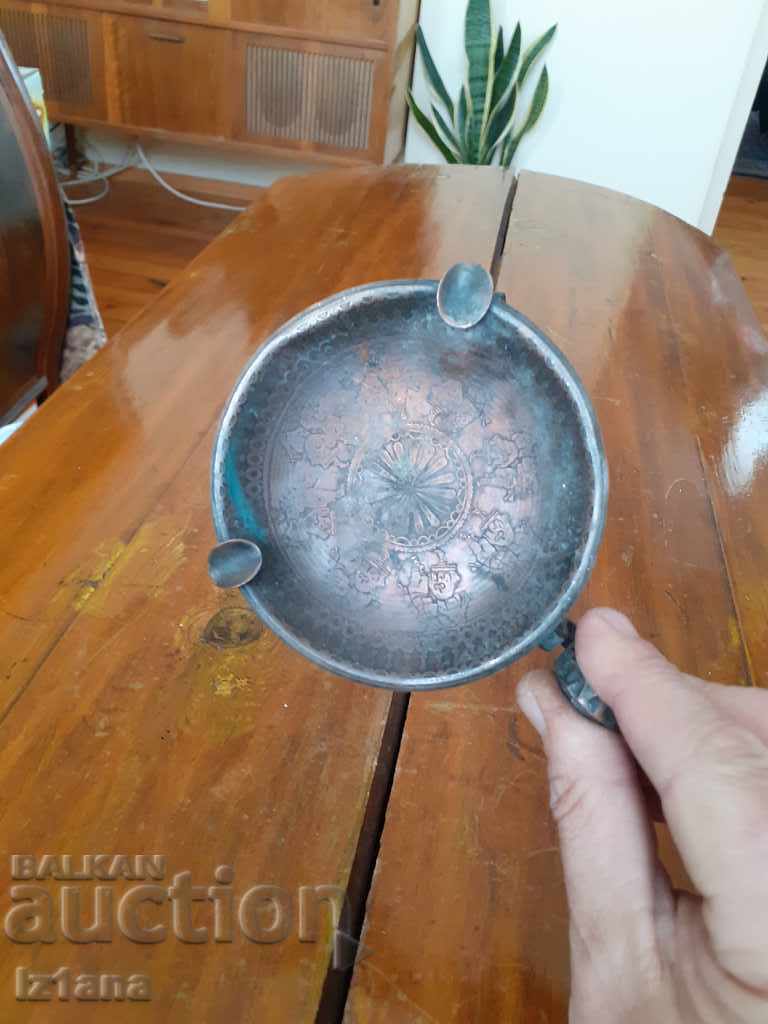 Auction Old wrought iron ashtray Auction Old wrought iron ashtray