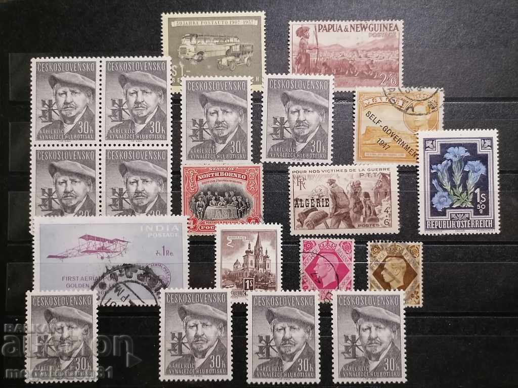 Lot - mix of old postage stamps