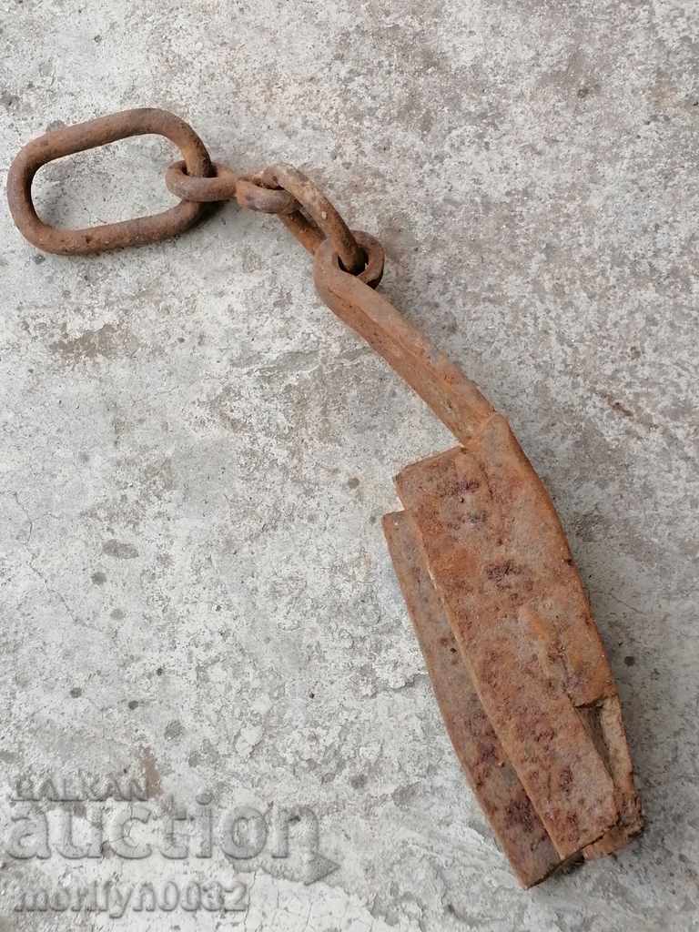 Auction Hand forged wagon brake, wrought iron Auction Hand forged wagon brake, wrought iron