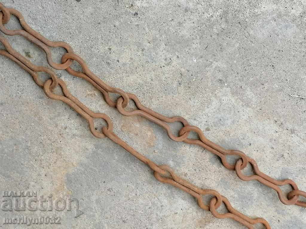 Livrarea Vechiul cârlig lanț forjat, cârlige cuier lanț focar