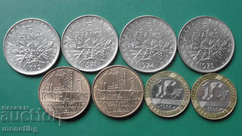 Franța - Lot de monede (8 bucăți) cu preț € 6.20 | 12.13 BGN