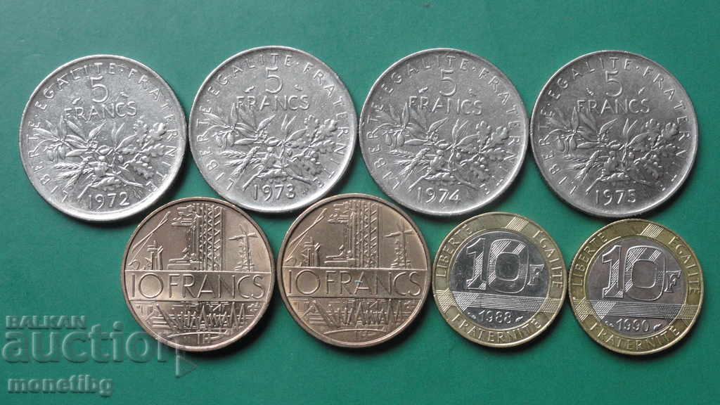 Delivery of France - Lot of coins (8 pieces)