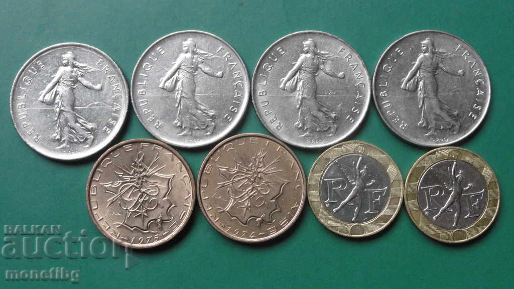 Franța - Lot de monede (8 bucăți)