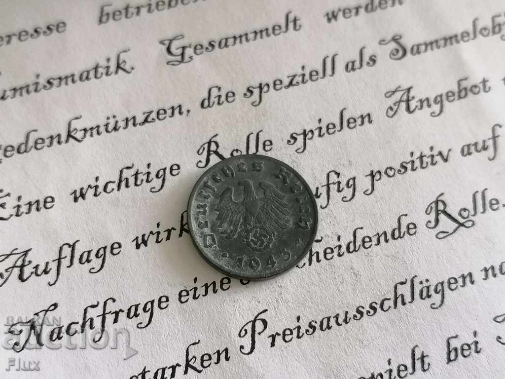 Райх монета - Германия - 1 пфениг | 1943г.; серия D с цена 4.50 лв. | € 2.30 Райх монета - Германия - 1 пфениг | 1943г.; серия D с цена 4.50 лв. | € 2.30