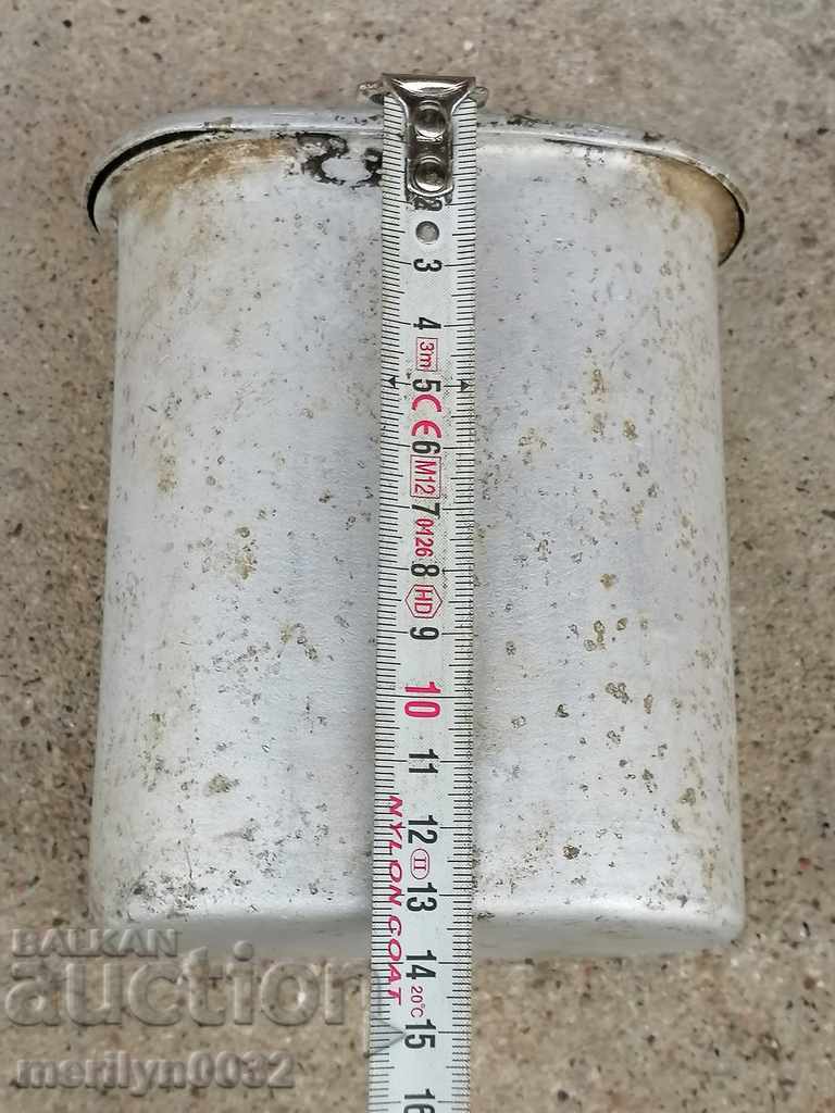 Auction German aluminum jug for food Second world Auction German aluminum jug for food Second world