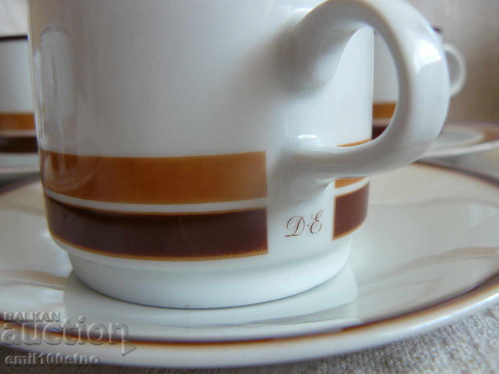 Set of 5 porcelain coffee cups Maastrcht Mosa Netherlands - 5 Set of 5 porcelain coffee cups Maastrcht Mosa Netherlands - 5