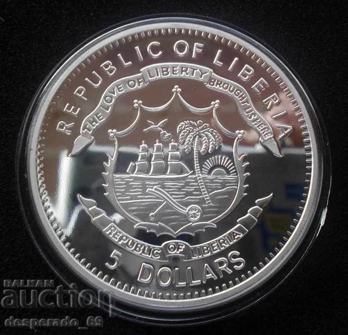 (¯`'•.¸ 5 dollars 2010 LIBERIA UNC ¸.•'´¯) with price 40.00 BGN | € 20.45 (¯`'•.¸ 5 dollars 2010 LIBERIA UNC ¸.•'´¯) with price 40.00 BGN | € 20.45