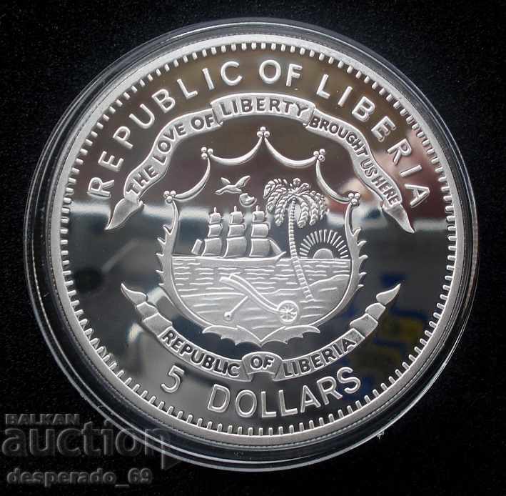 (¯`'•.¸ 5 dollars 2011 LIBERIA UNC ¸.•'´¯) with price 40.00 BGN | € 20.45 (¯`'•.¸ 5 dollars 2011 LIBERIA UNC ¸.•'´¯) with price 40.00 BGN | € 20.45