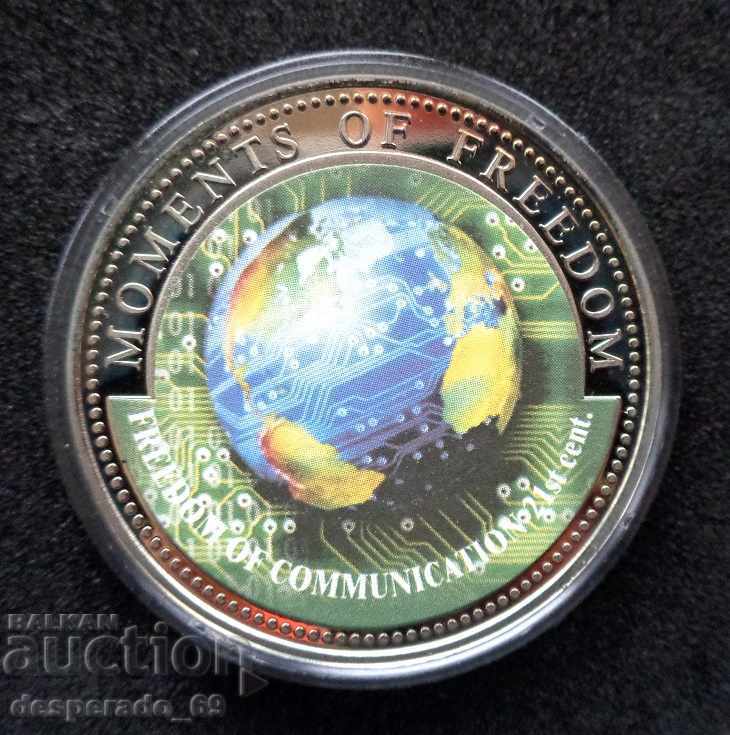 (¯`'•.¸ $10 2001 LIBERIA UNC ¸.•'´¯)