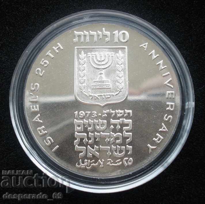 (¯`'•.¸ 10 λιρών 1973 ΙΣΡΑΗΛ UNC ¸.•'´¯) με τιμή € 89.00 | 174.07 BGN