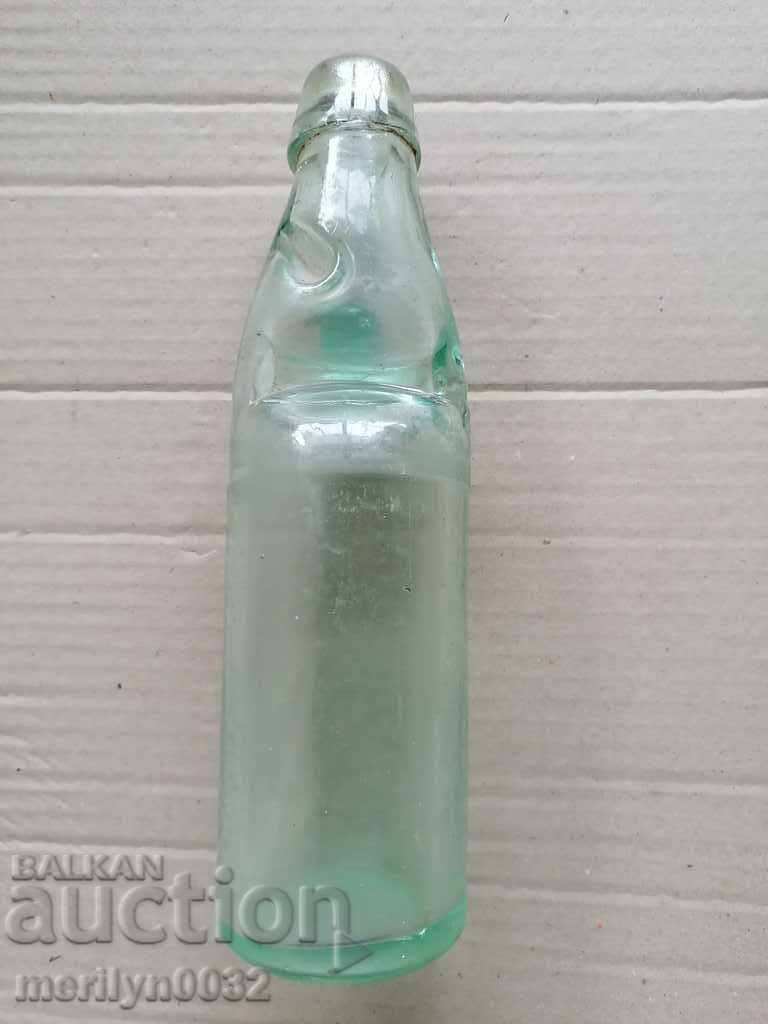 Bottle with a ball, soda, lemonade bottle from the beginning of the 20th century Bottle with a ball, soda, lemonade bottle from the beginning of the 20th century