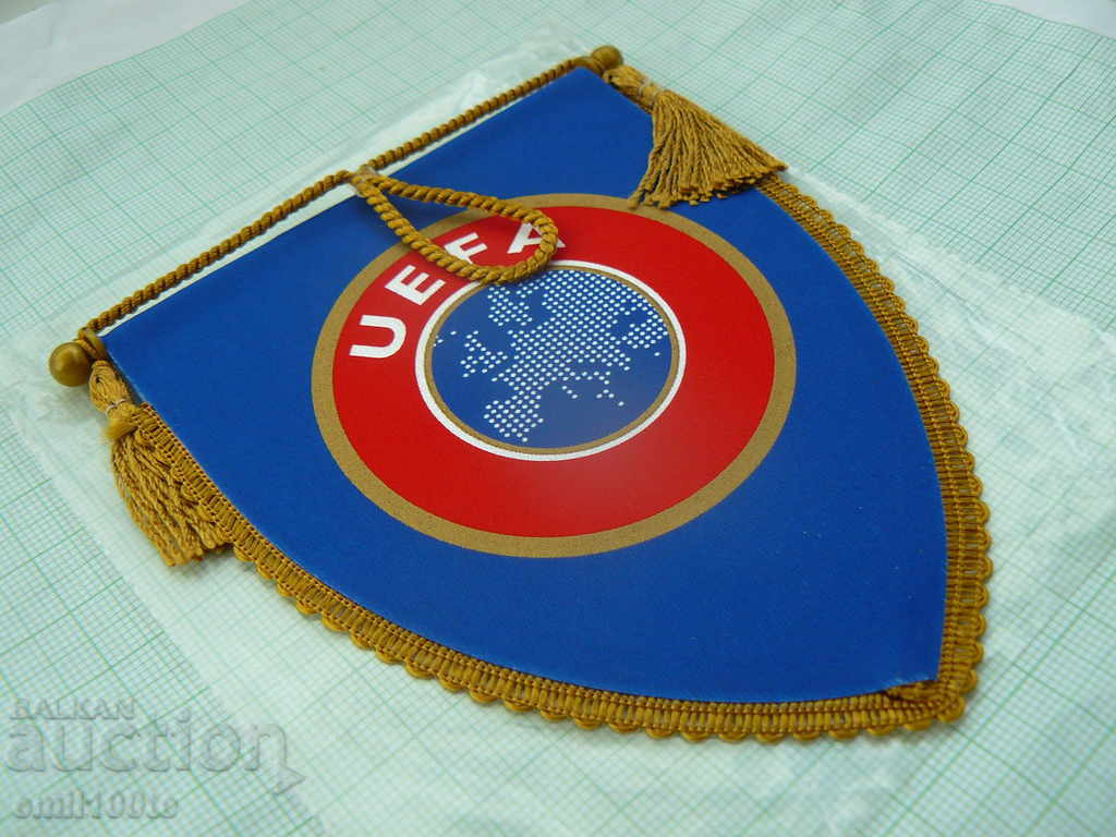 Delivery of UEFA flag Delivery of UEFA flag
