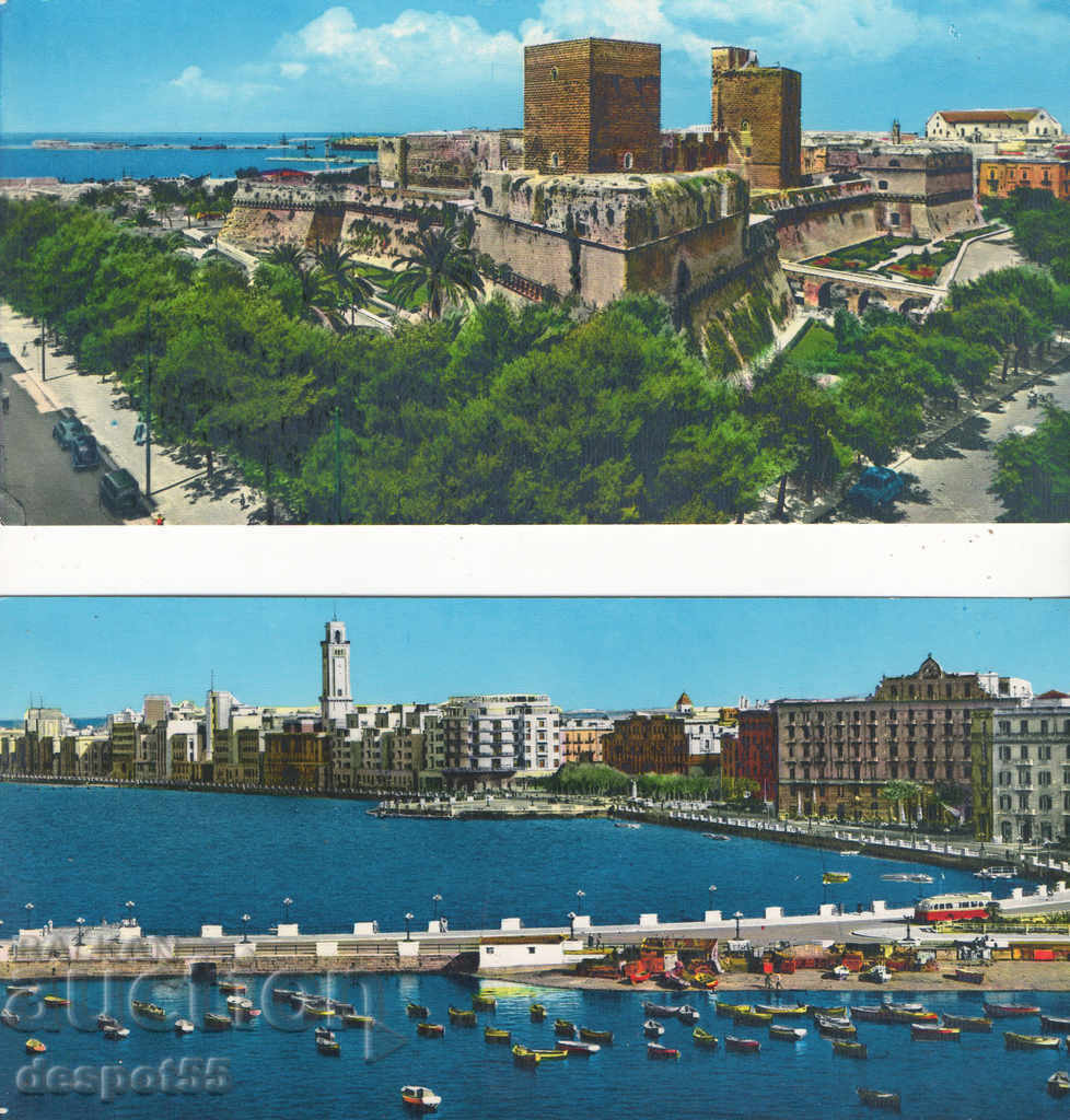 Italia. Bari - Cetatea Castelului Bari și malul apei.
