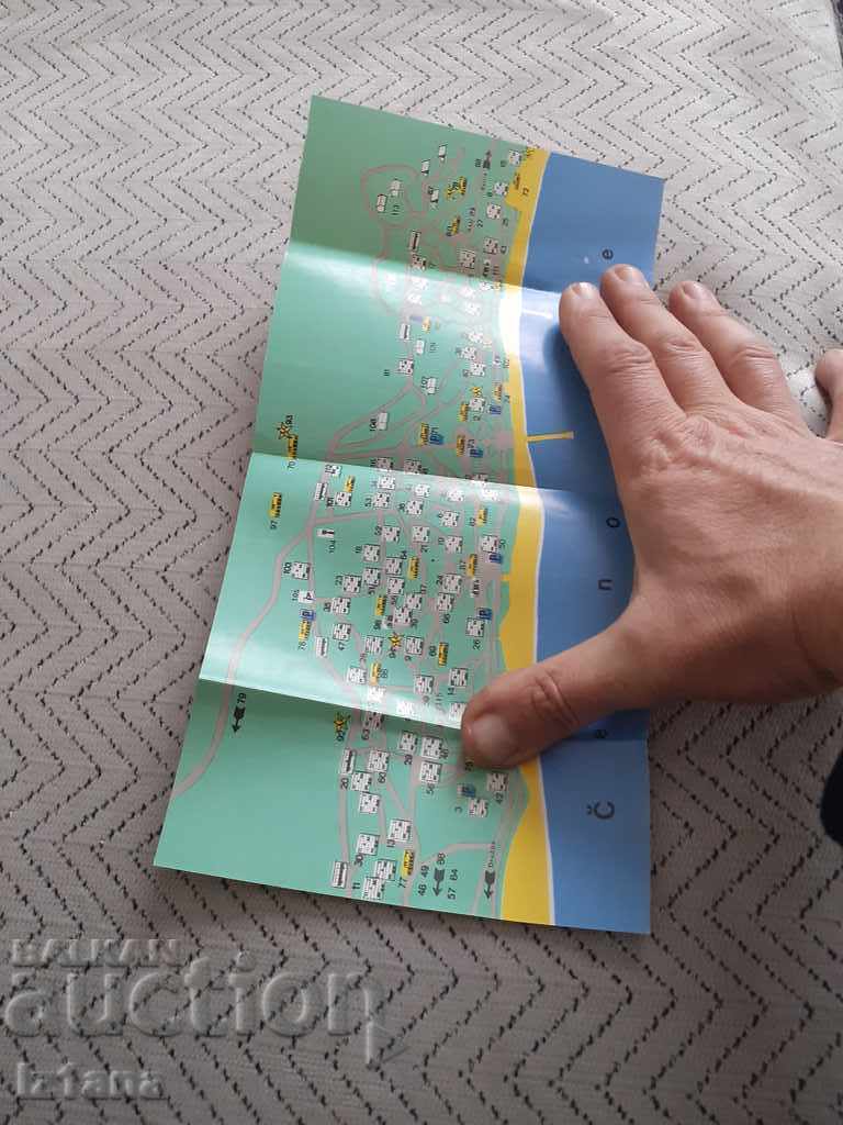Auction Old brochure, map Golden Sands beach, Druzhba beach Auction Old brochure, map Golden Sands beach, Druzhba beach