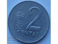 Литва 2 центаи 1991